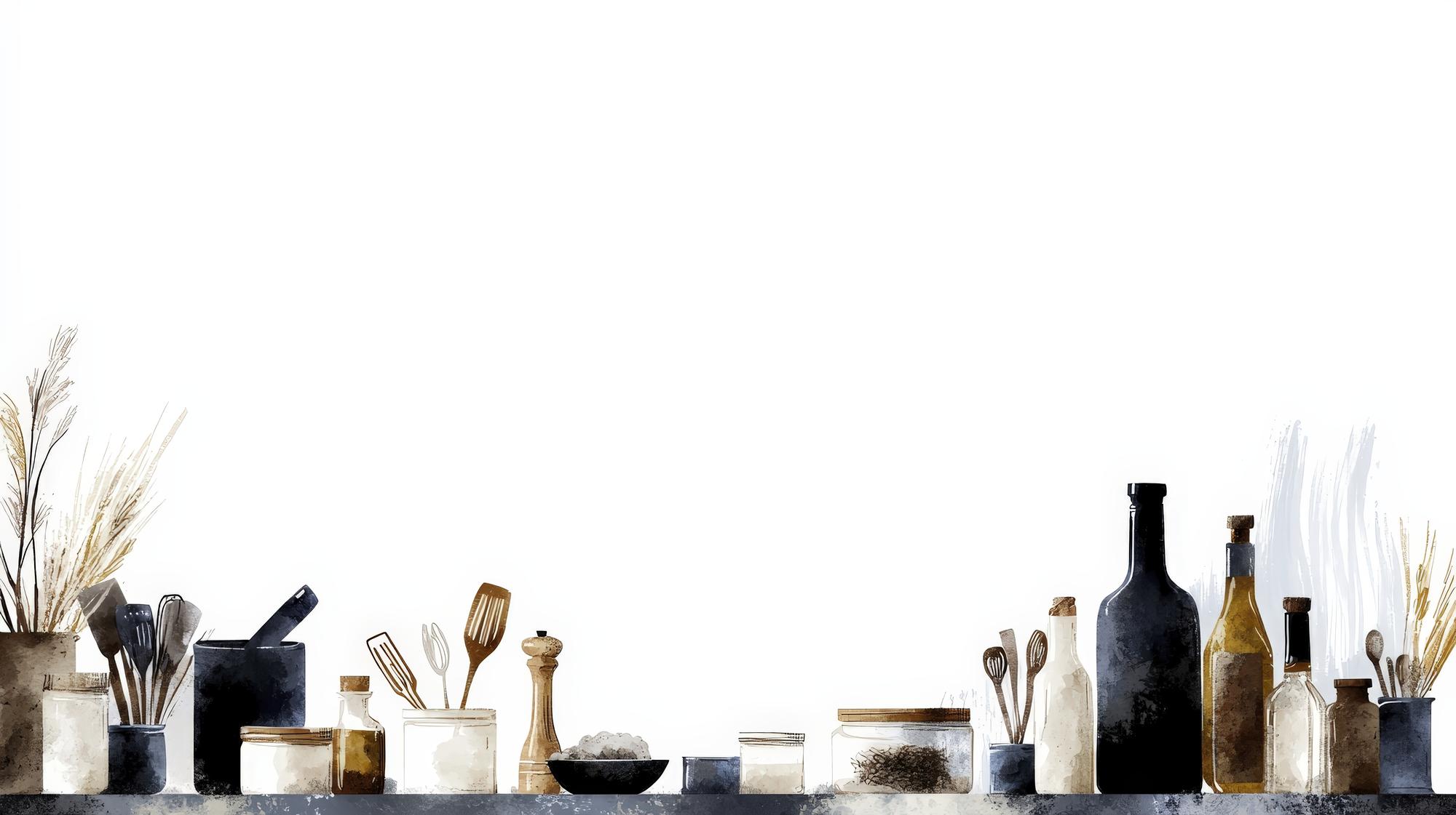 Interno del laboratorio con fornelli e ingredienti freschi